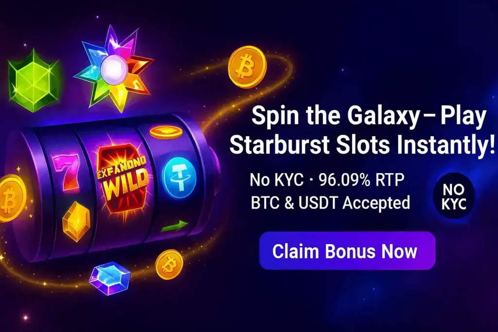 Play Starburst slot at trusted crypto gambling sites in 2025 – no KYC required